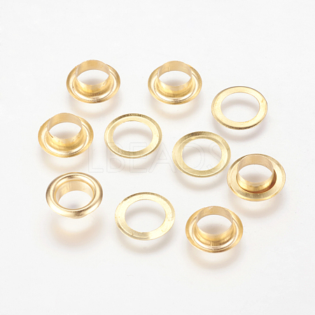 Brass Eyelets Ring KK-WH0004-05G-6mm-1