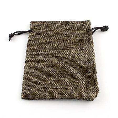 Burlap Packing Pouches Drawstring Bags ABAG-Q050-10x14-05-1