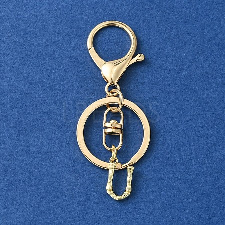 Alloy Initial Letter Charm Keychains KEYC-YW00006-21-1