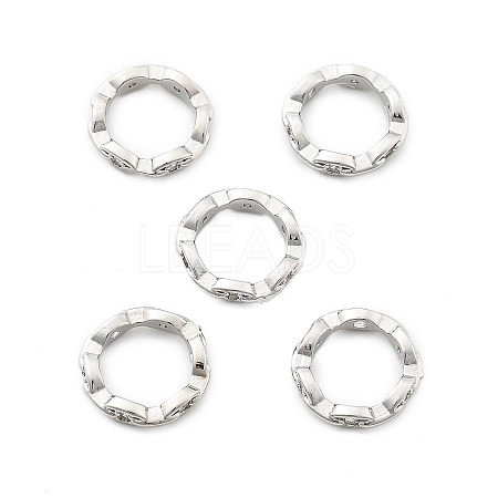 Brass Micro Pave Clear Cubic Zirconia Bead Frame KK-H495-03P-1