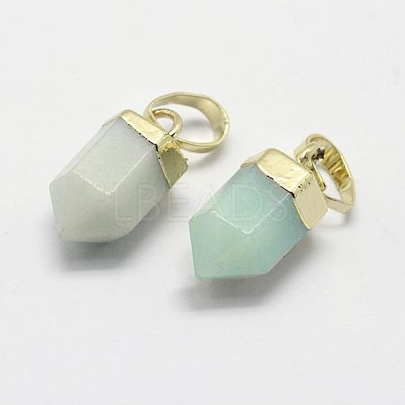 Natural Amazonite Pointed Charms G-G720-12-G02-1