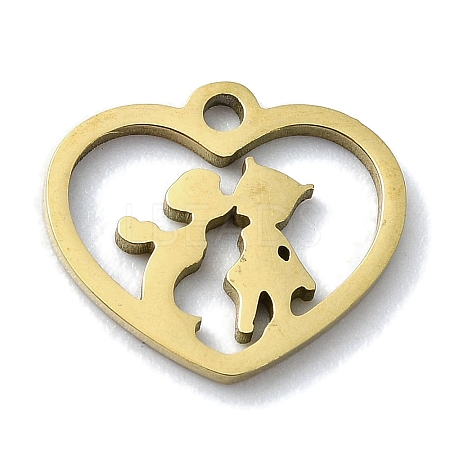 304 Stainless Steel Charms STAS-C097-38B-G-1