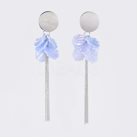 Acrylic Imitation Pearl Dangle Earring EJEW-JE03611-05-1