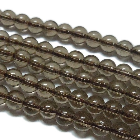 Synthetic Smoky Quartz Beads Strands X-G-C076-6mm-4A-1