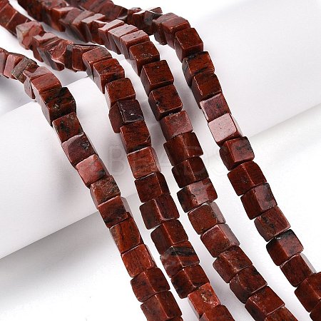 Natural Red Jasper Beads Strands G-T139-6x6-12A-1