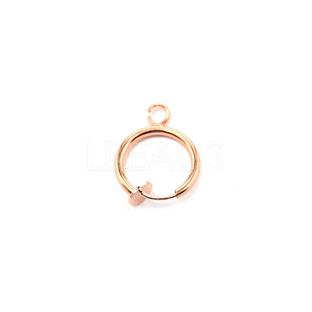 Brass Clip-on Hoop Earring Findings KK-WH0047-02C-1