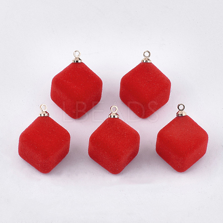 Flocky Acrylic Pendants FIND-T046-30-06-1