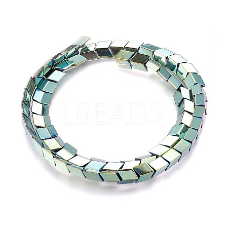Electroplated Non-magnetic Synthetic Hematite Beads Strands G-P392-E10-1