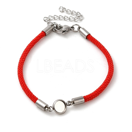 Milan Cord & 304 Stainless Steel Bracelets Making MAK-H004-02A-P02-1