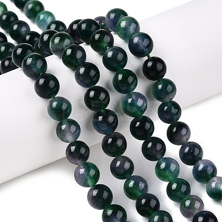 Dyed Natural White Jade Beads Strands G-T138-8mm-210-2-1