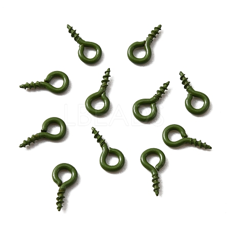 Stoving Varnish 100Pcs Iron Screw Eye Pin Peg Bails FIND-WH0036-29G-1