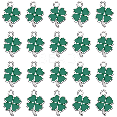 60Pcs Rack Plating Alloy Enamel Pendants ENAM-SC0004-68-1