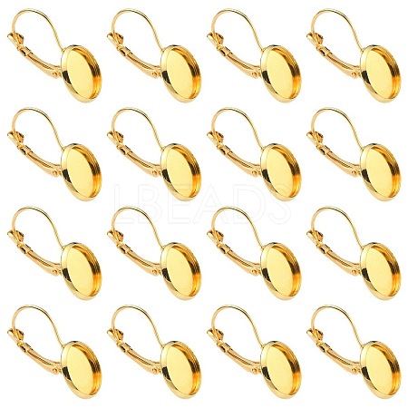 10Pcs Brass Leverback Earring Findings KK-YW0002-21G-1