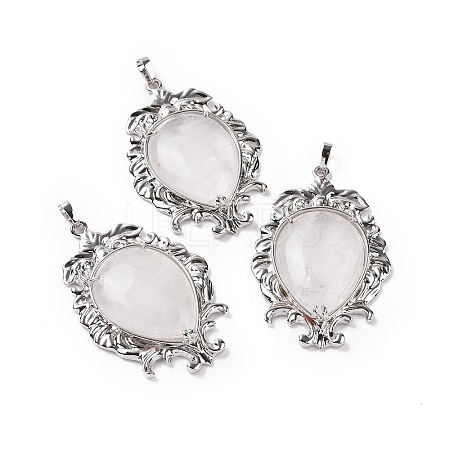 Natural Quartz Crystal Big Pendants G-P496-01P-21-1