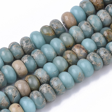 Natural Aqua Terra Jasper Beads Strands G-S366-013C-1