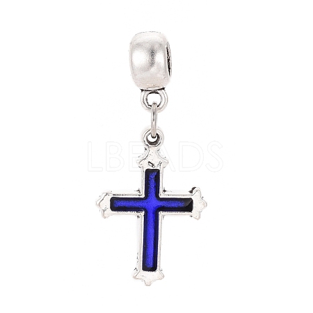 Tibetan Style Alloy European Dangle Charms MPDL-G026-01AS-1