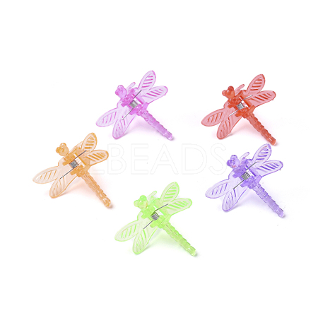 Transparent Plastic Claw Hair Clips OHAR-WH0016-13-1