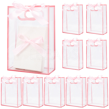 12Pcs Rectangle Plastic Gift Bags ABAG-SP0001-07A-1
