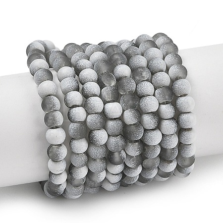 Frosted Crackle Glass Beads X1-GLAA-U001-4mm-M06-1