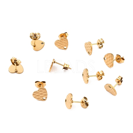 Ion Plating(IP) 304 Stainless Steel Stud Earring Findings STAS-I183-04A-G-1