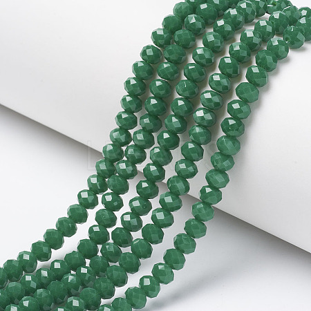 Opaque Solid Color Glass Beads Strands EGLA-A034-P4mm-D09-1