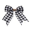Christmas Theme Tartan Pattern Imitation Linen Bowknot Ornament Accessories AJEW-WH0235-41A-2