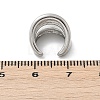 304 Stainless Steel Two-layer C-Shaped Cuff Earrings EJEW-M073-10PG-02-3