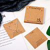 100Pcs 2 Styles Friendship Theme Kraft Paper Jewelry Display Cards CDIS-TA0001-24-6