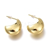 Brass Half Hoop Earrings X-EJEW-H104-18G-1