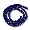 Opaque Solid Color Imitation Jade Glass Beads Strands GLAA-F029-P4mm-10-2