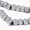 Electroplate Non-magnetic Synthetic Hematite Beads Strands G-Q486-89F-3