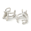 Brass Micro Pave Cubic Zirconia Cuff Earrings EJEW-C104-055P-2