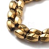 Electroplated Synthetic Magnetic Hematite Beads Strands G-P545-G01-02F-3