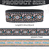 10 Yards Ethnic Style Polyester Jacquard Flower Ribbon OCOR-WH0078-185B-2