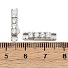 925 Sterling Silver Micro Pave Clear Cubic Zirconia Bayonet Clasps STER-C016-01B-P-4