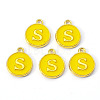 Golden Plated Alloy Enamel Charms ENAM-S118-09S-1