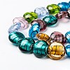 Handmade Silver Foil Glass Beads Strands SL109-3