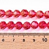 Baking Paint Transparent Glass Beads Strands DGLA-A035-T8mm-A02-5