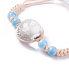 Handmade Dry Pressed Flower Link Bracelet for Girl Women BJEW-C004-01G-2