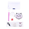 DIY Cat Special Shaped Diamond Painting Mini Makeup Mirror Kits DIY-P048-02-2