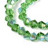 AB Color Plated Transparent Glass Beads Strands GLAA-G127-01-01M-4