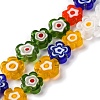 Handmade Millefiori Lampwork Beads Strands LAMP-G164-03J-1