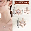6 Pieces Snowflake Cubic Zirconia Charm Winter Christmas Charm Pendants 18K Gold Plated for Jewelry Necklace Earring Making Crafts JX410A-2