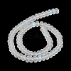 Frosted Transparent Glass Beads Strands FGLA-M002-01I-5