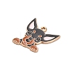 Animal Puppy Alloy Enamel Pendants FIND-V001-03G-07-2