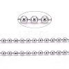 Non-Tarnish 3.28 Feet 304 Stainless Steel Ball Chains X-CHS-F009-01B-P-1