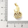 Rack Plating Brass Micro Pave Cubic Zirconia Pendants KK-L224-054G-3