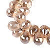 Electroplate Baking Paint Transparent Glass Beads Strands GL-N005-02A-C13-3