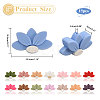 15Pcs 15 Colors Lotus Food Grade Eco-Friendly Silicone Focal Beads SIL-CA0003-05-2