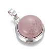 Natural Rhodochrosite Pendants G-L512-B18-2